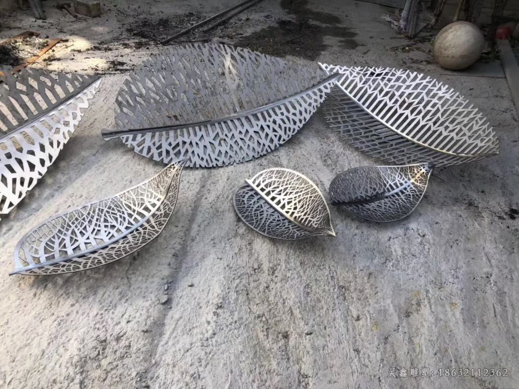 不锈钢树叶雕塑 (53)