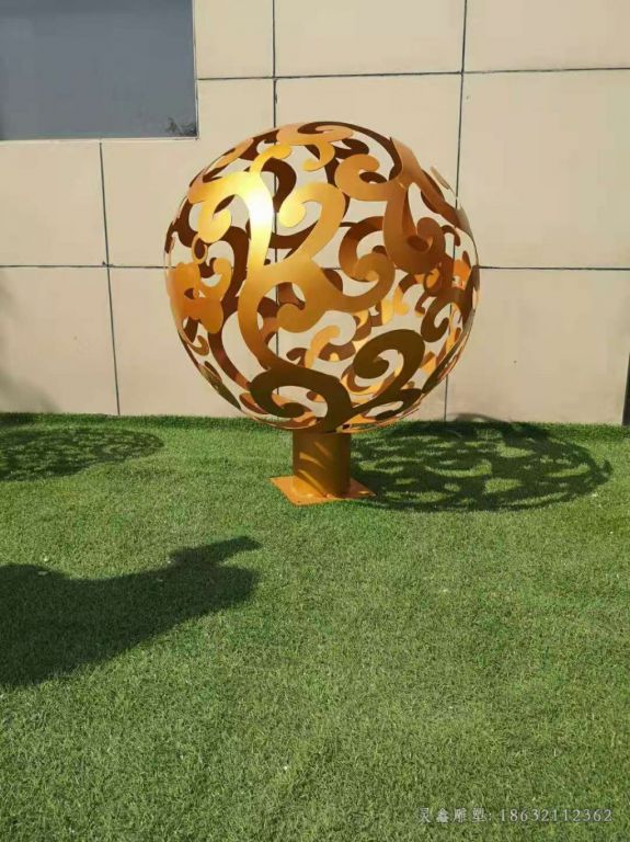 不锈钢镂空球雕塑 (297)