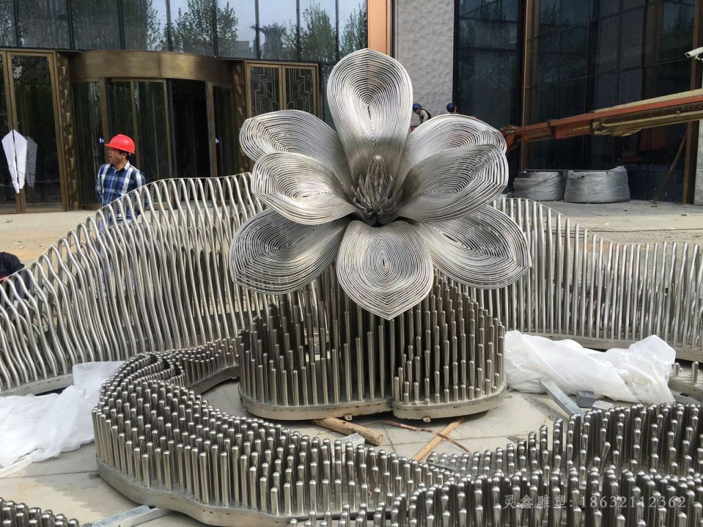 不锈钢喷泉雕塑 (7)