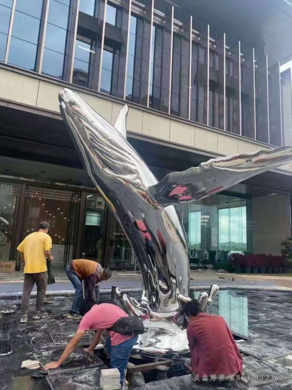 不锈钢海豚雕塑 (61)