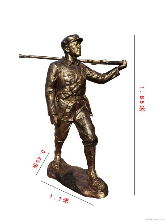 八路军抗战铜雕 (56)