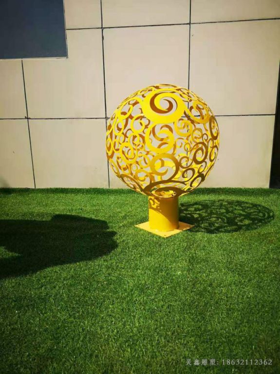 不锈钢镂空球雕塑 (287)