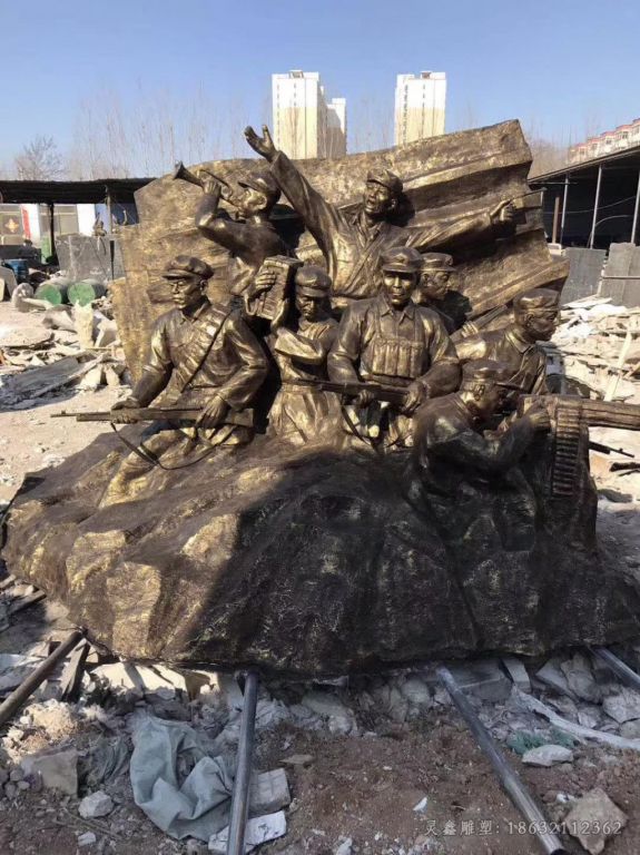 景区八路军铜雕