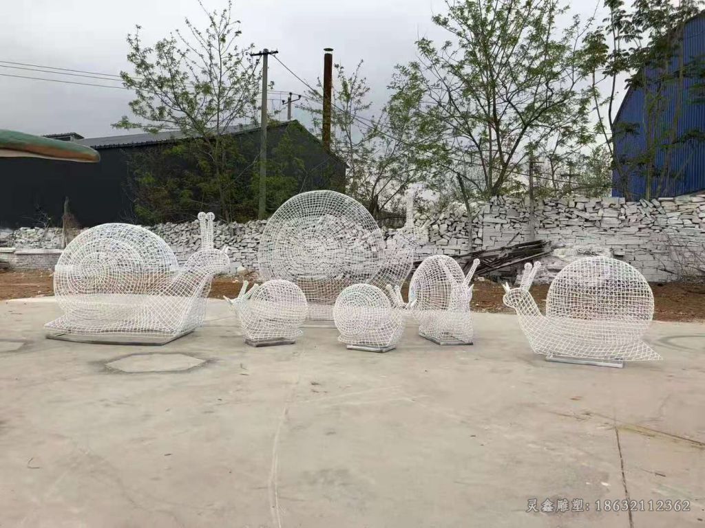 不锈钢蜗牛动物雕塑