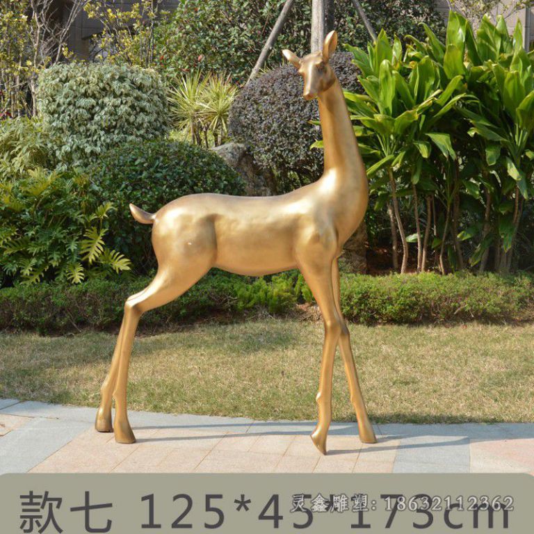 回头鹿景观铜雕