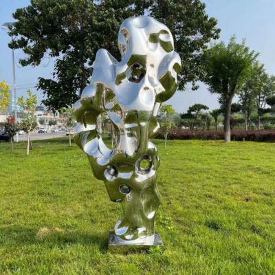 太湖石不锈钢景观雕塑