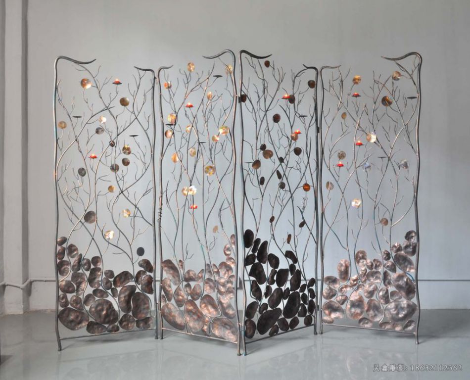 镂空屏风景观铜雕