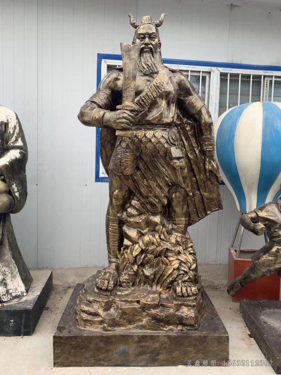 战神帝蚩尤人物铜雕