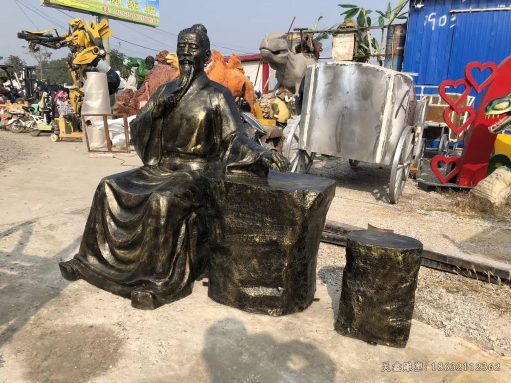 张仲景诊脉人物铜雕