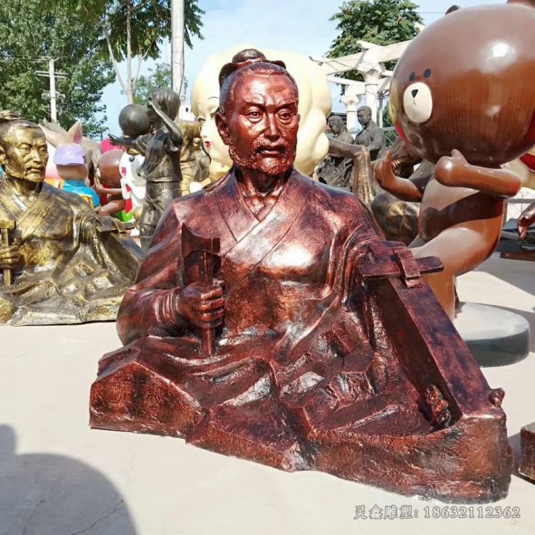 鲁班人物景观铜雕