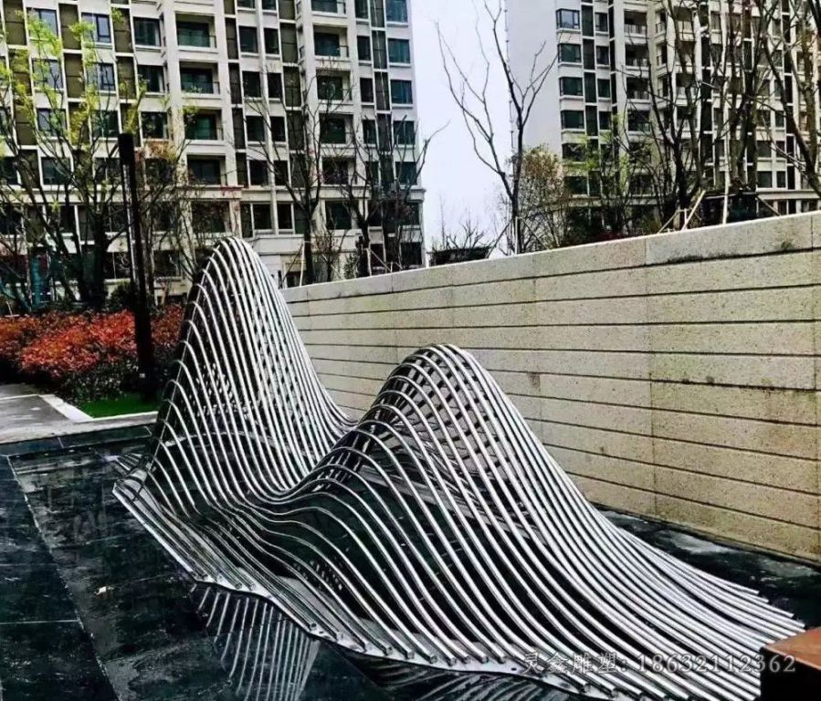 不锈钢假山景观雕塑