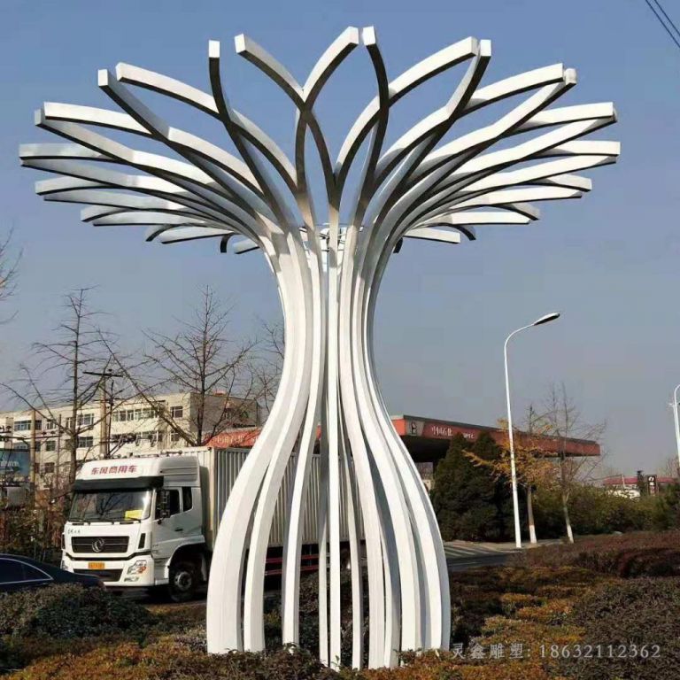 大型不锈钢花瓶雕塑