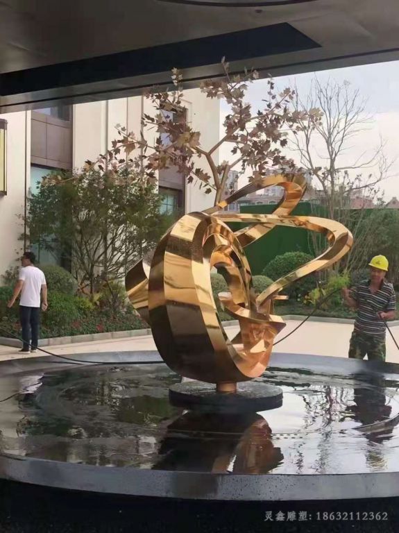 不锈钢树景观雕塑