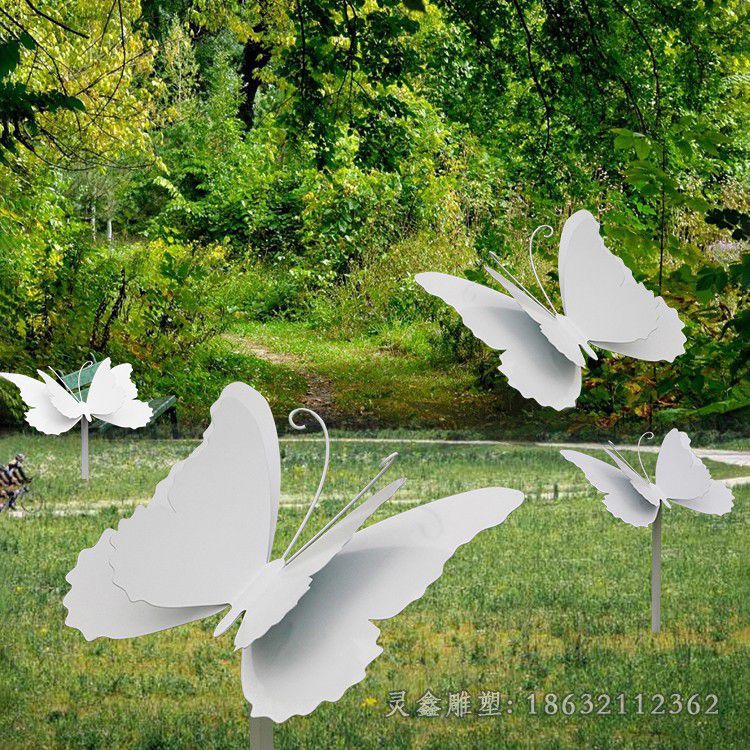 不锈钢蝴蝶动物雕塑