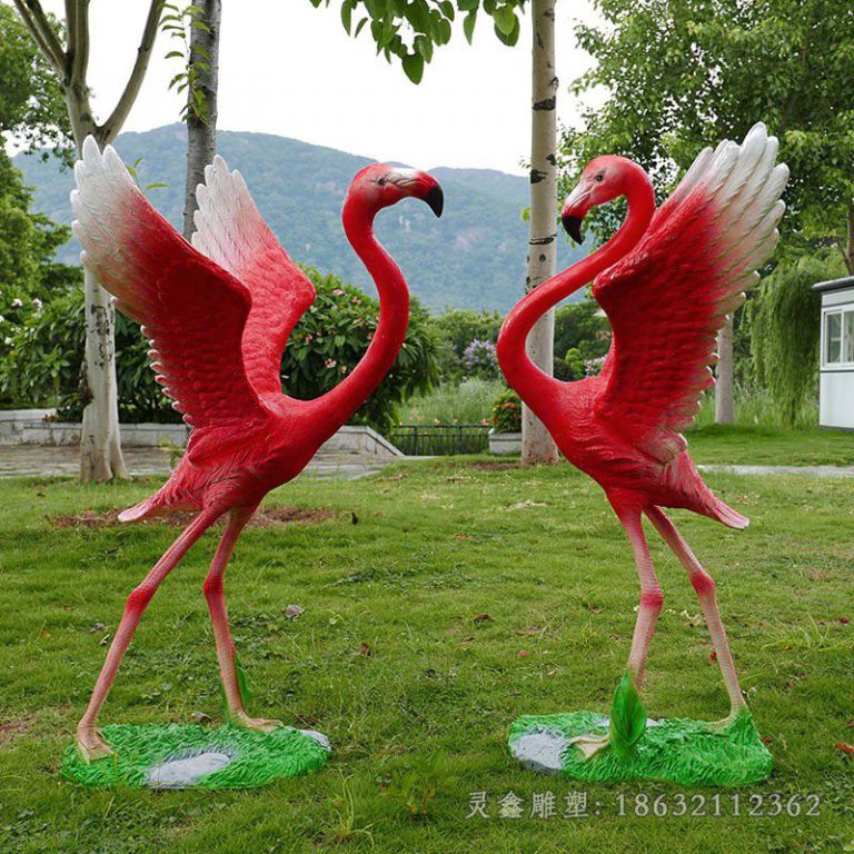 不锈钢火烈鸟动物雕塑
