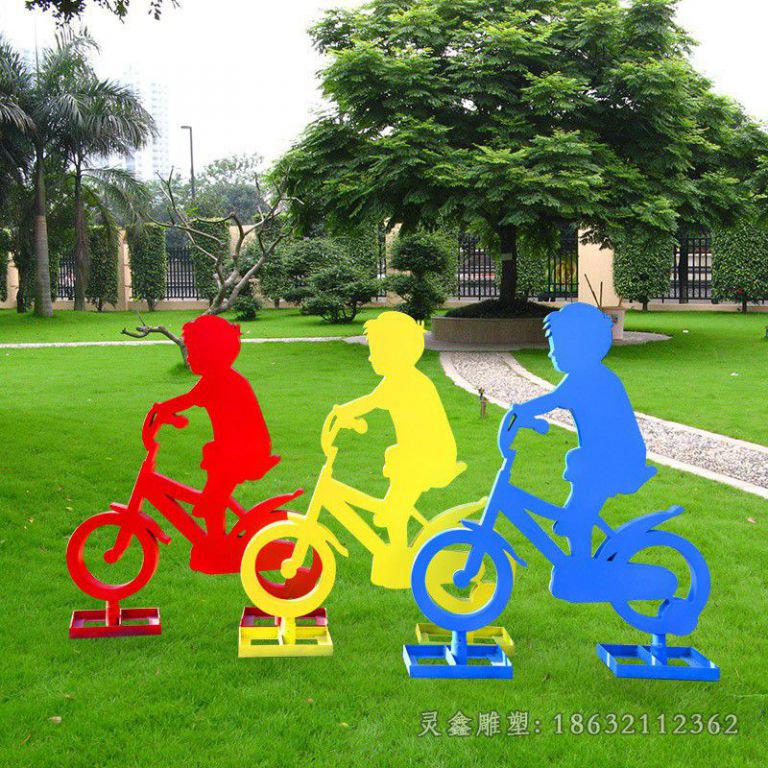 不锈钢运动人物雕塑