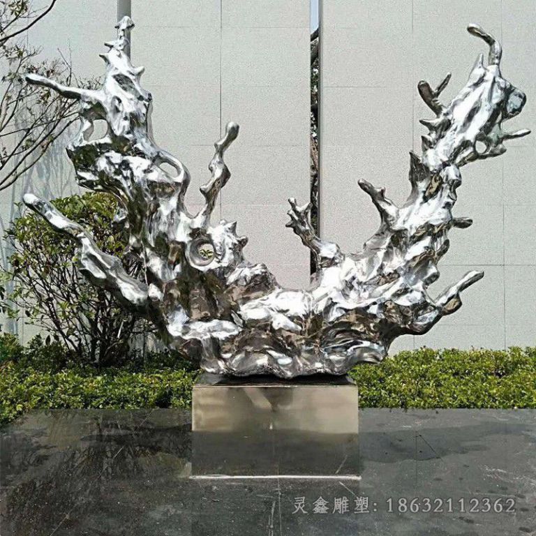 不锈钢海浪抽象雕塑