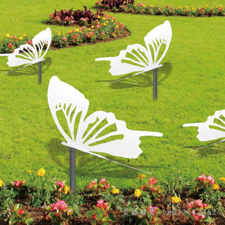 动物不锈钢蝴蝶雕塑
