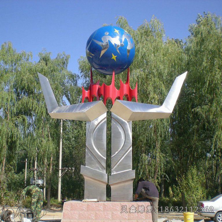 抽象景观不锈钢雕塑