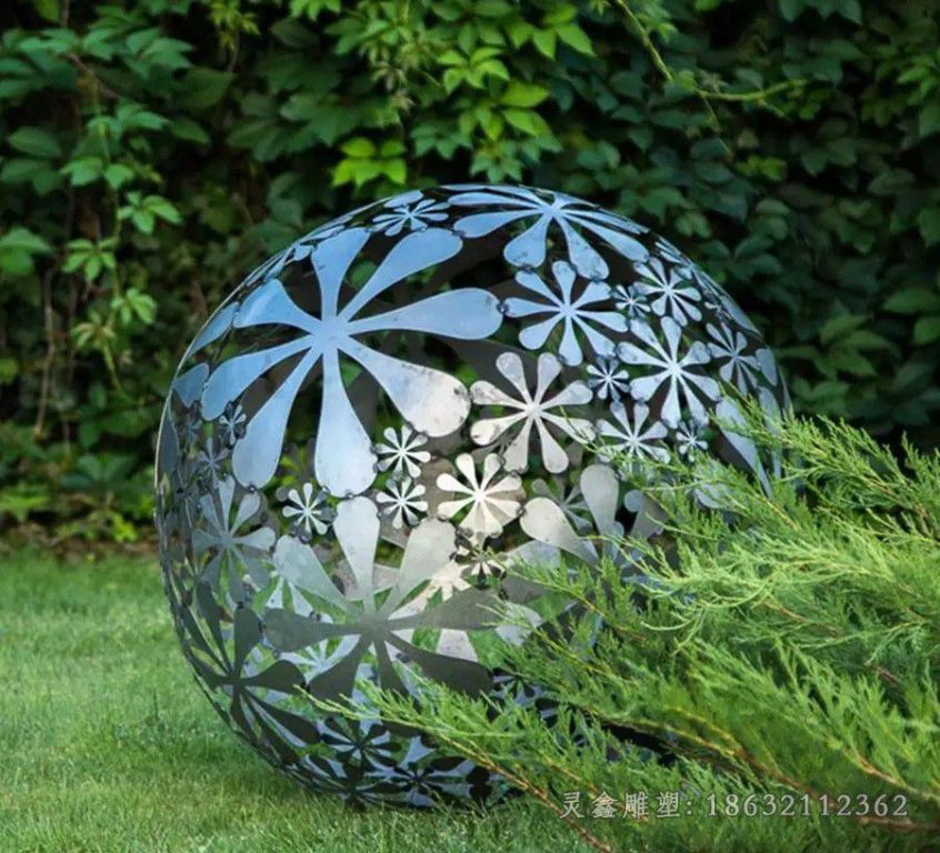 镂空球景观不锈钢雕塑