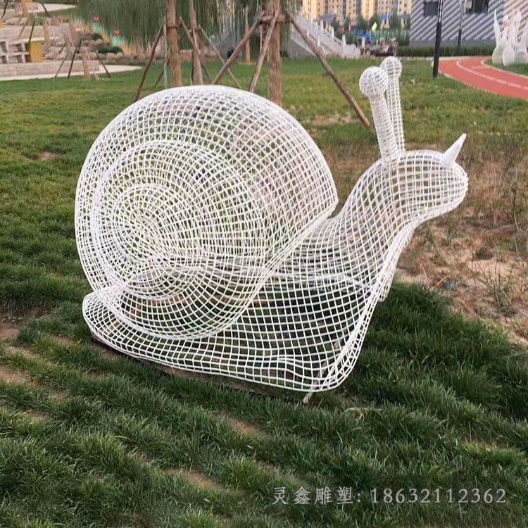 动物蜗牛不锈钢雕塑
