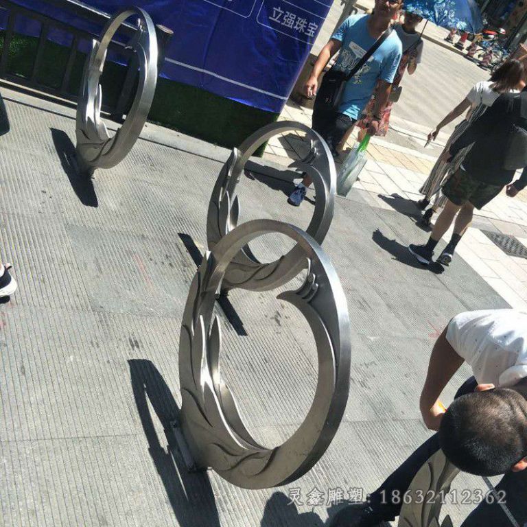 圆环标志不锈钢雕塑