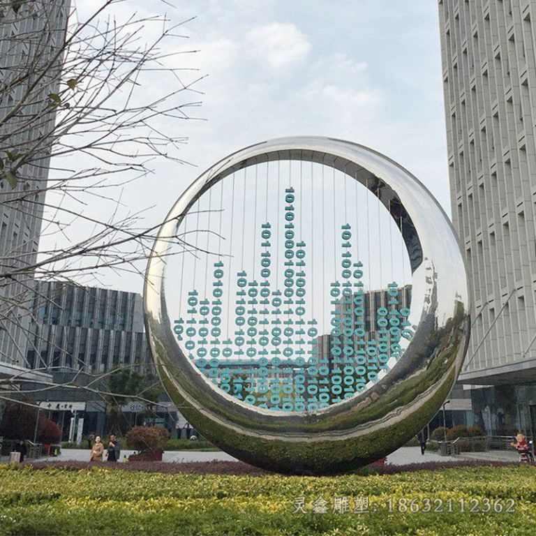 镜面圆环不锈钢雕塑