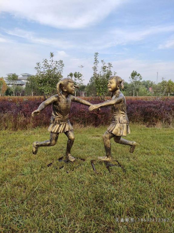民俗文化儿童嬉戏铜雕