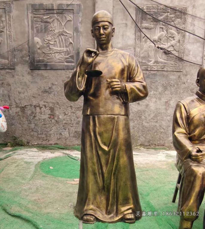 古代人物中医文化铜雕