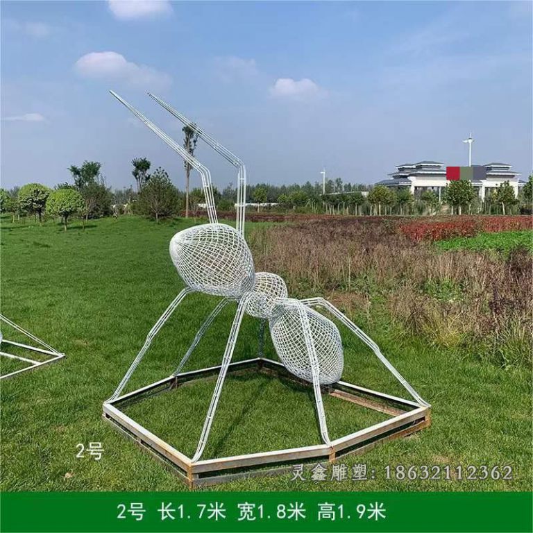 镂空蚂蚁景观不锈钢雕塑