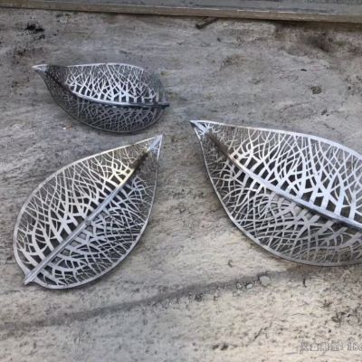 不锈钢树叶城市雕塑