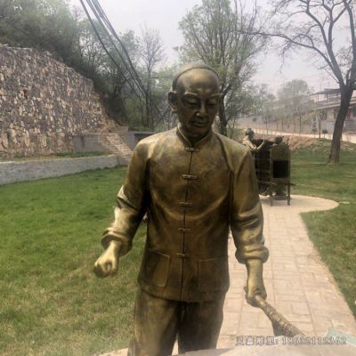 古代人物景观铜雕