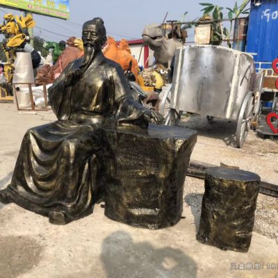 张仲景诊脉人物铜雕