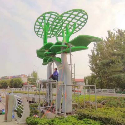 不锈钢镂空大树雕塑
