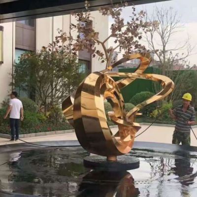 不锈钢树景观雕塑