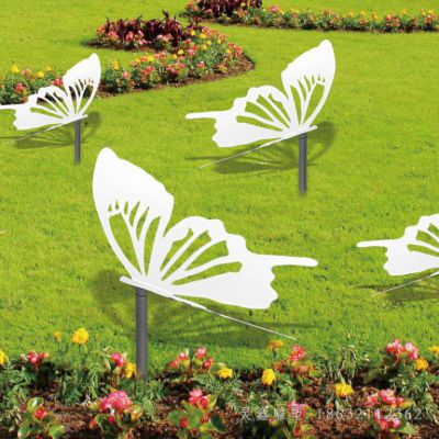 动物不锈钢蝴蝶雕塑