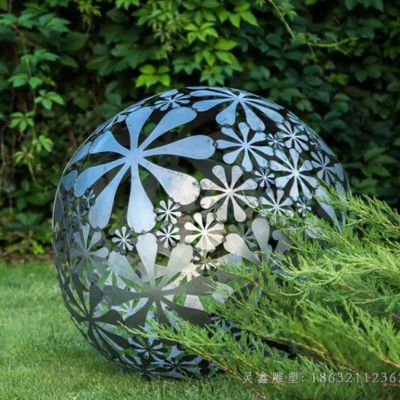 镂空球景观不锈钢雕塑