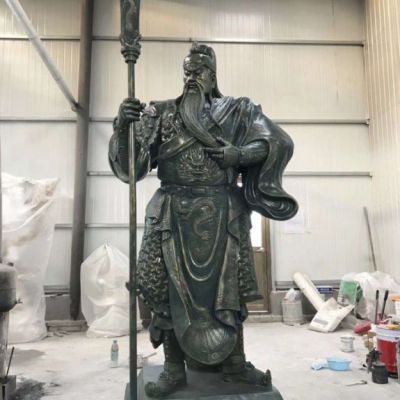 握刀关公人物铜雕