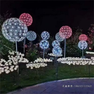 发光蒲公英不锈钢雕塑