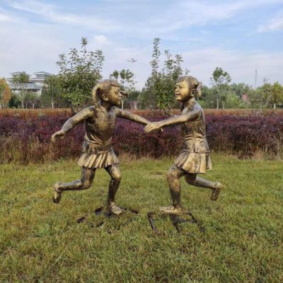 民俗文化儿童嬉戏铜雕