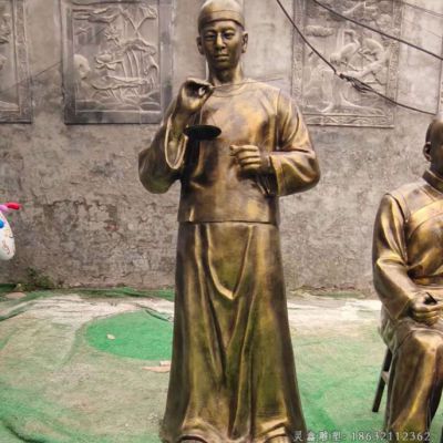 古代人物中医文化铜雕