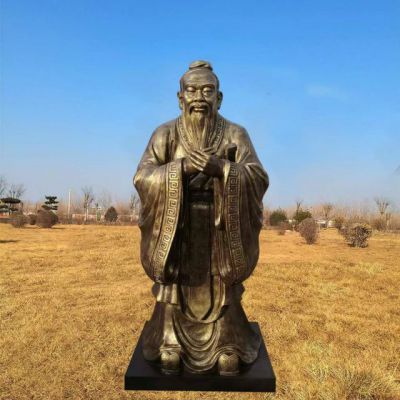 古代名人孔子景观铜雕