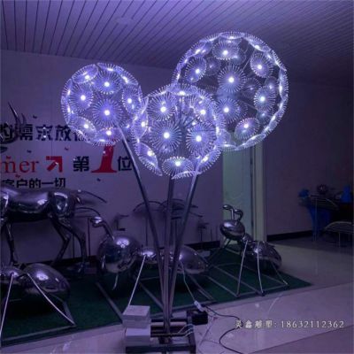 发光蒲公英不锈钢雕塑