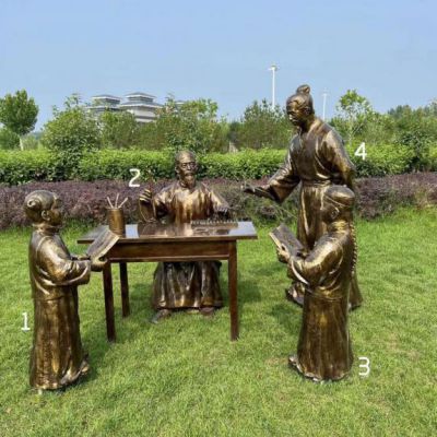 古人教书公园景观铜雕