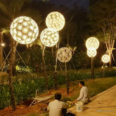 发光蒲公英不锈钢雕塑