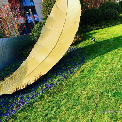 羽毛景观不锈钢雕塑