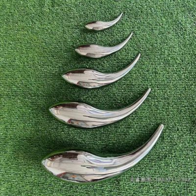 鱼群不锈钢镜面雕塑