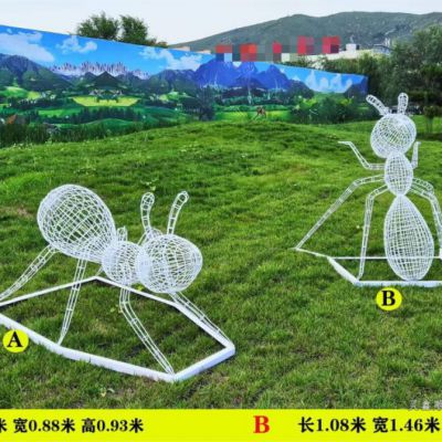 镂空不锈钢蚂蚁雕塑