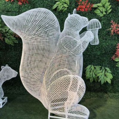 动物松鼠不锈钢雕塑